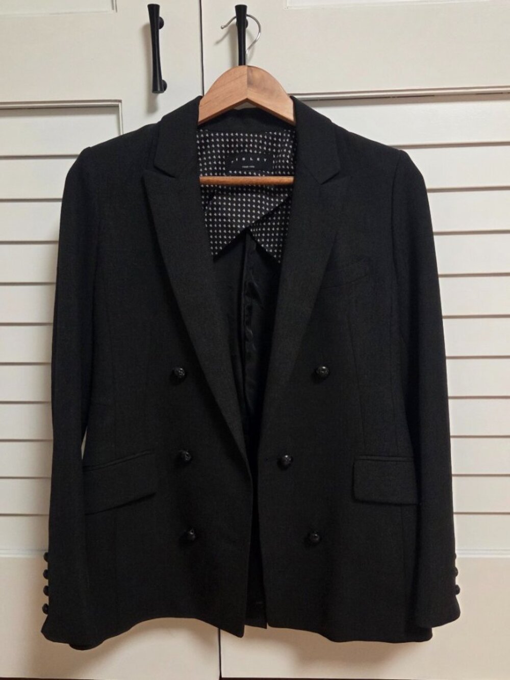 Sisley Double-Breasted Blazer - Dark Charcoal